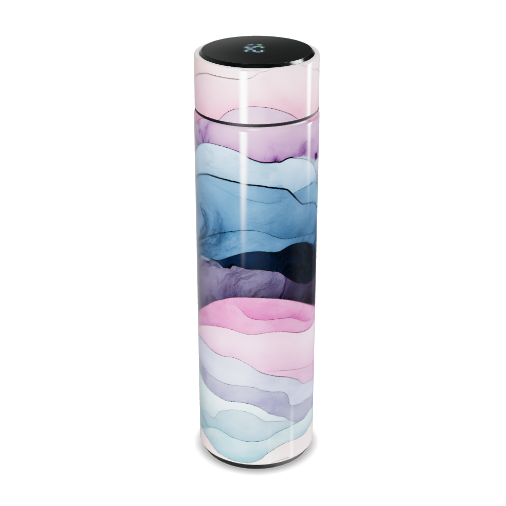 Garrafa Térmica Touch - Marmorizada Rosa Azul