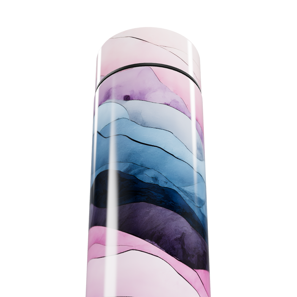 Garrafa Térmica Touch - Marmorizada Rosa Azul