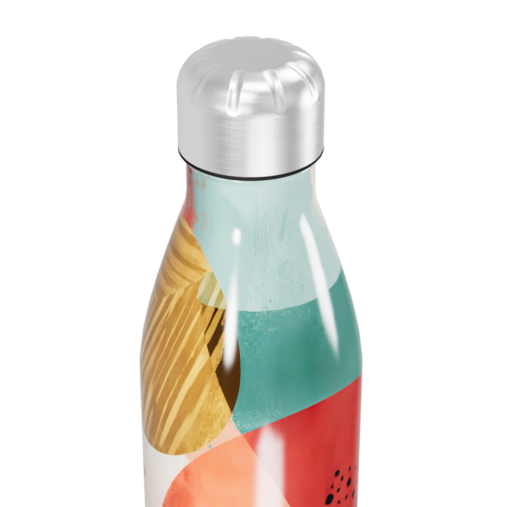 Garrafa Inox - Estampa Colorida Abstrata