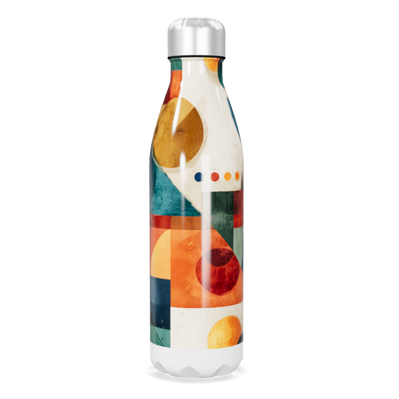 Garrafa Inox - Estampa Colorida Geométrica