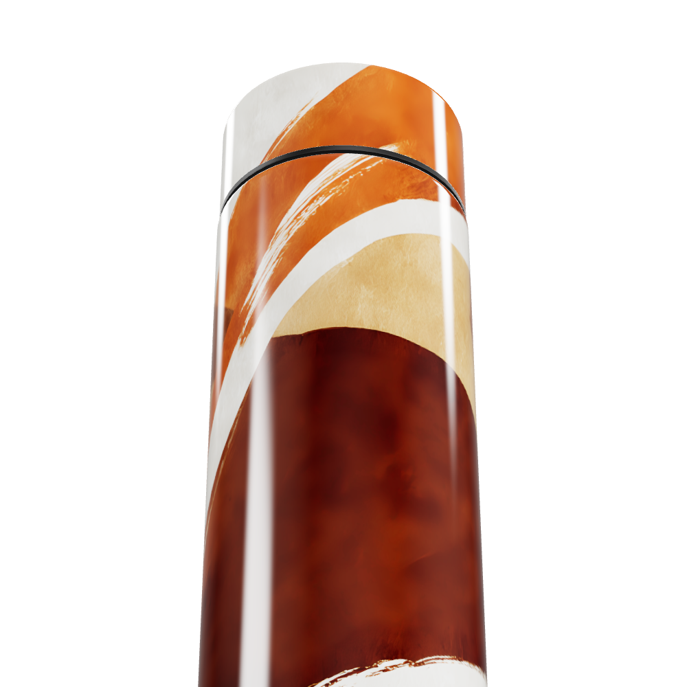 Garrafa Térmica Touch - Listras Marrom e Branco