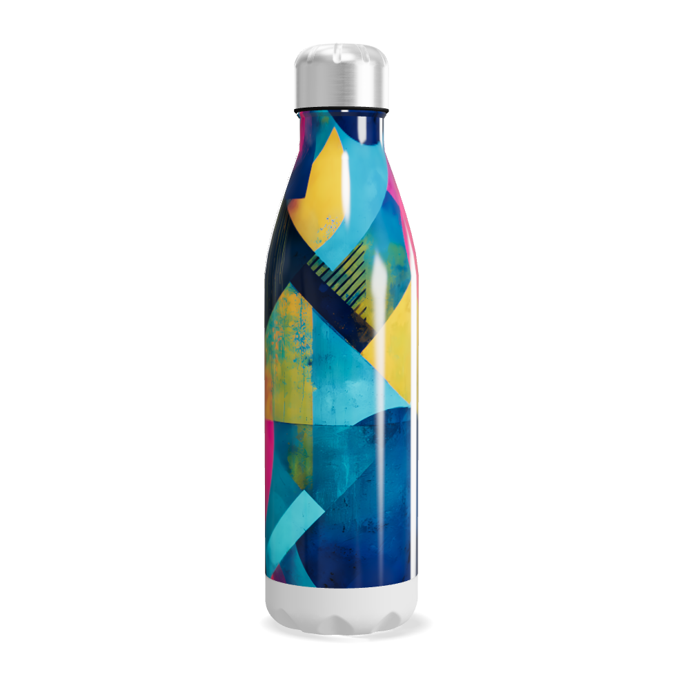Garrafa Inox - Estampa Colorida Geométrica