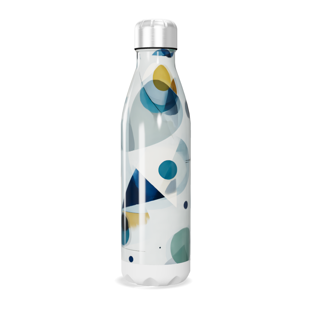 Garrafa Inox - Estampa Geométrica Colorida