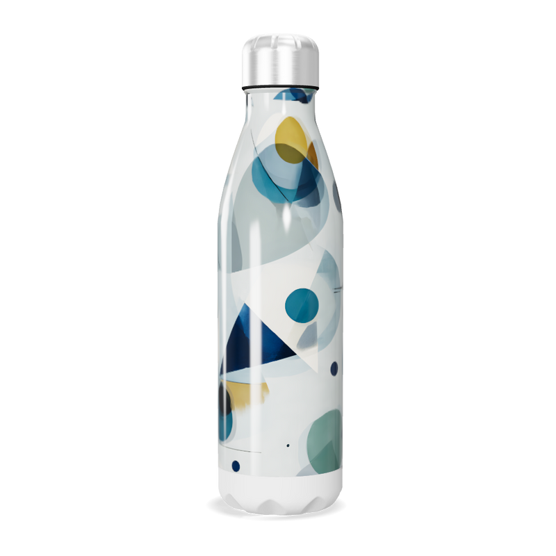 Garrafa Inox - Estampa Geométrica Colorida