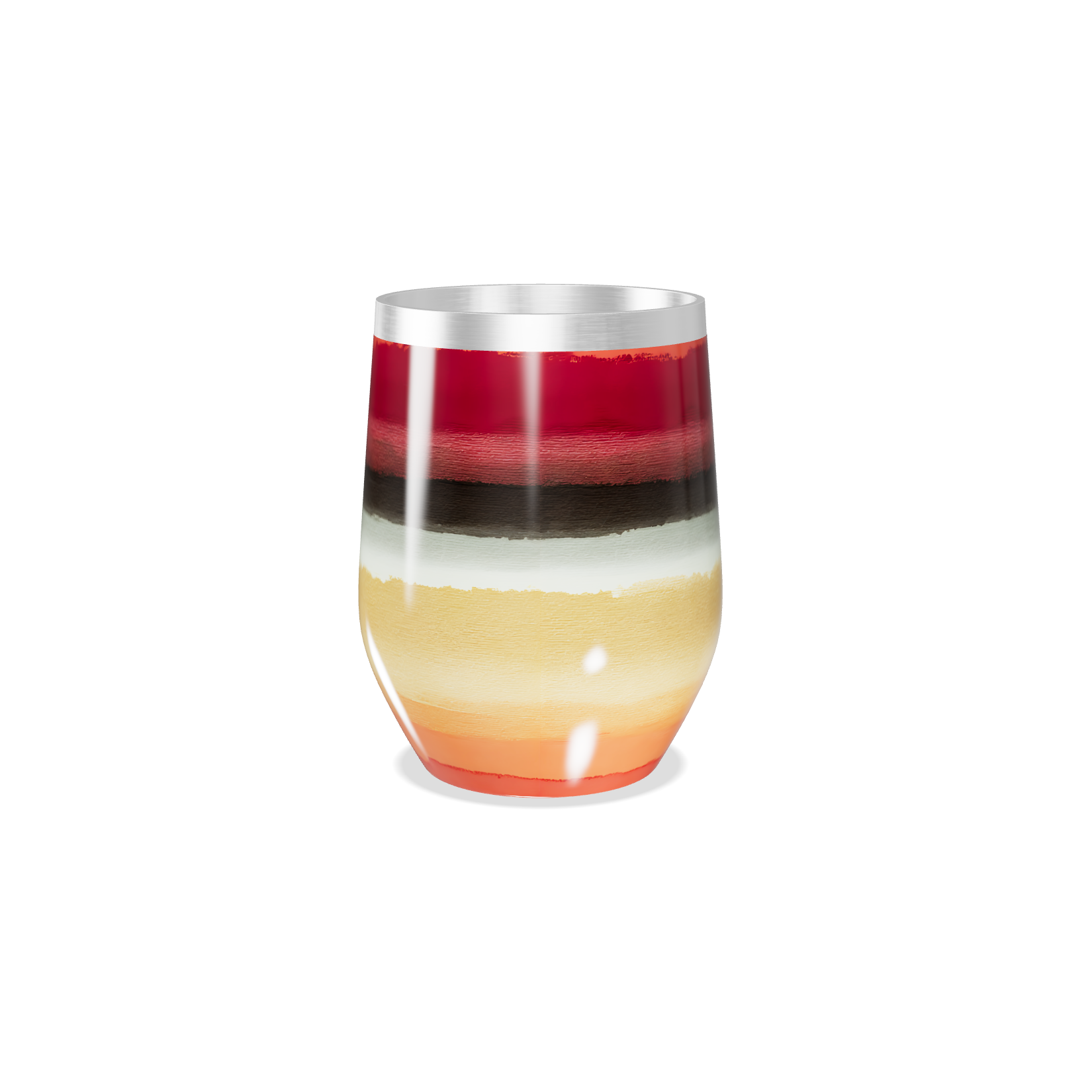 Copo Térmico Slim - Listrado Colorido Inox