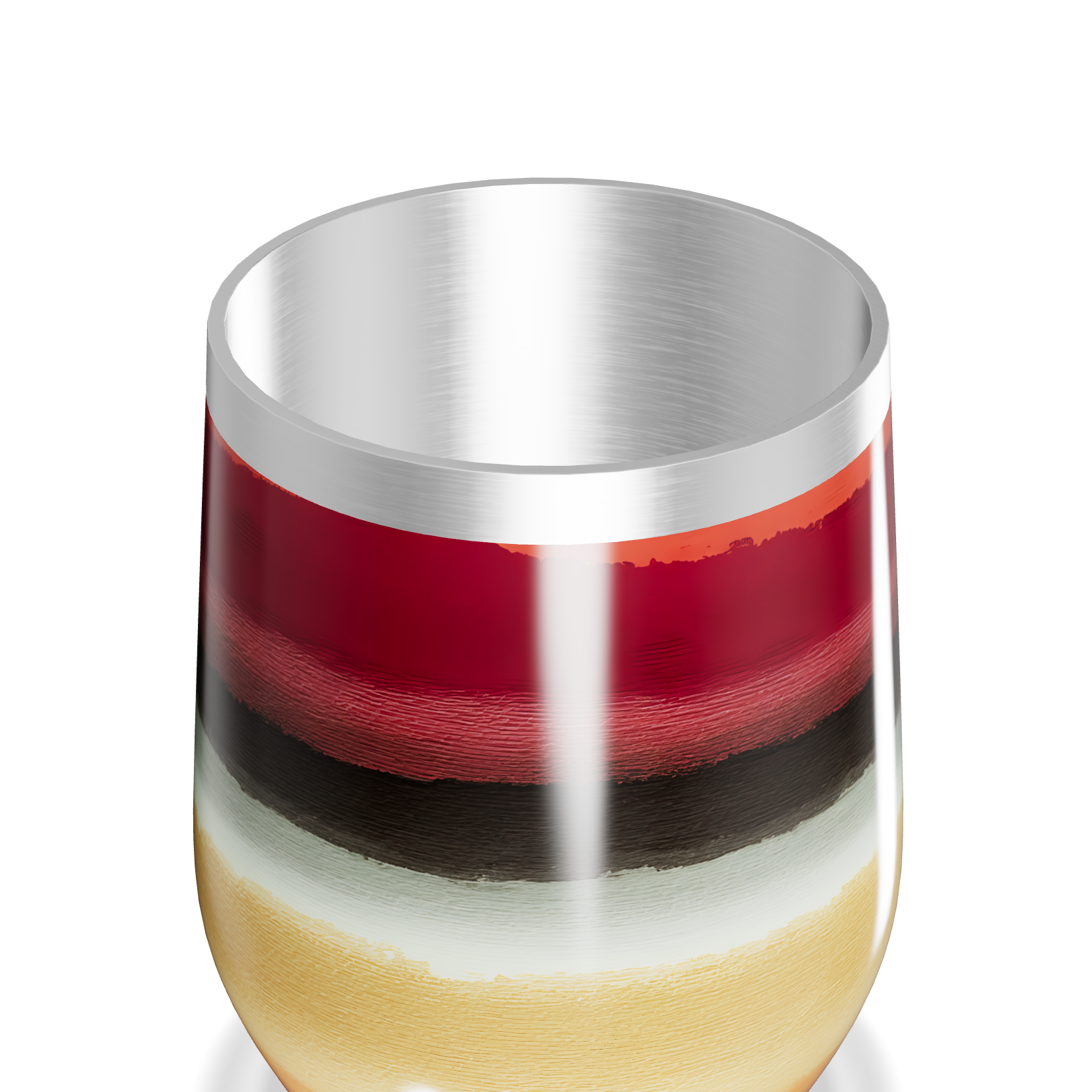 Copo Térmico Slim - Listrado Colorido Inox