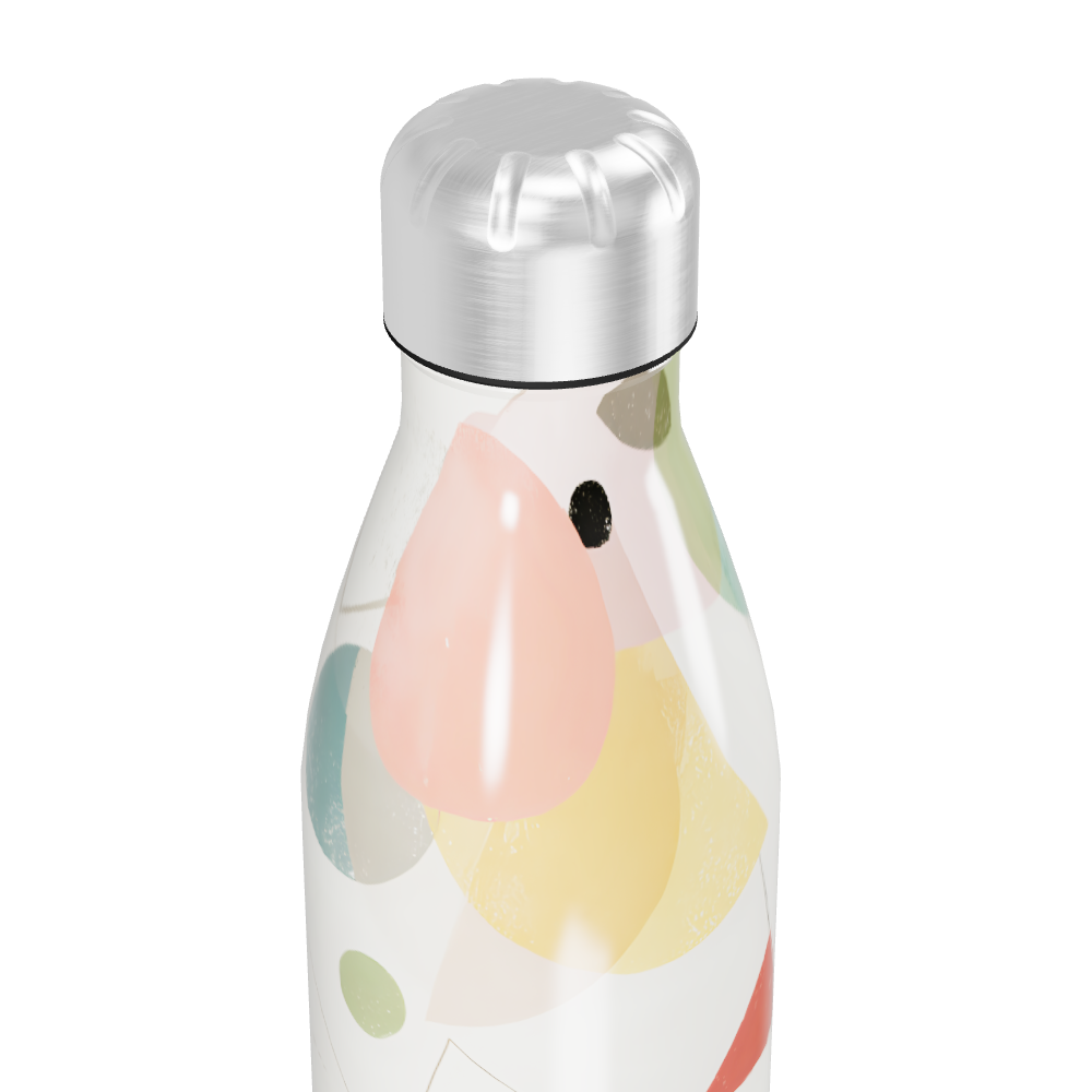 Garrafa Inox - Estampa Geométrica Colorida