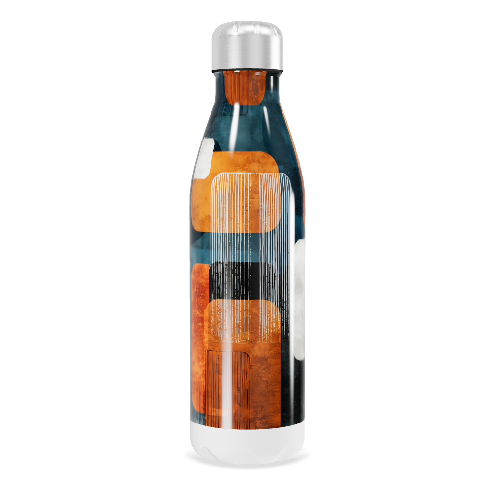 Garrafa Inox - Estampa Geométrica Colorida