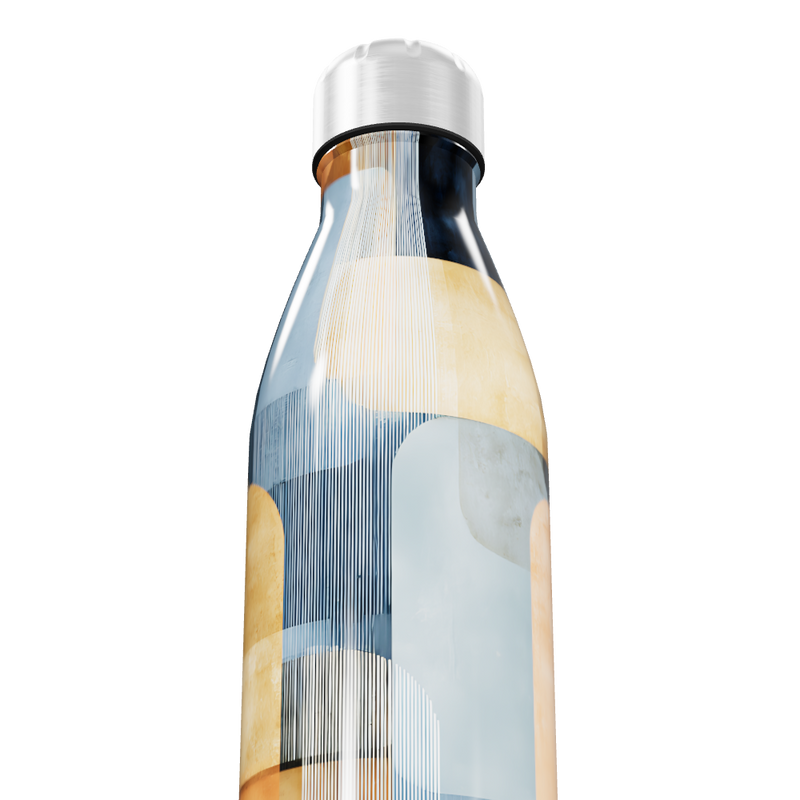 Garrafa Inox - Estampa Geométrica Colorida