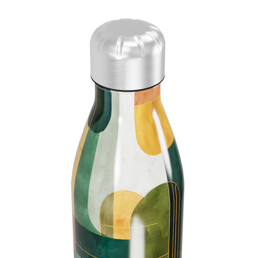Garrafa Inox - Estampa Geométrica Colorida