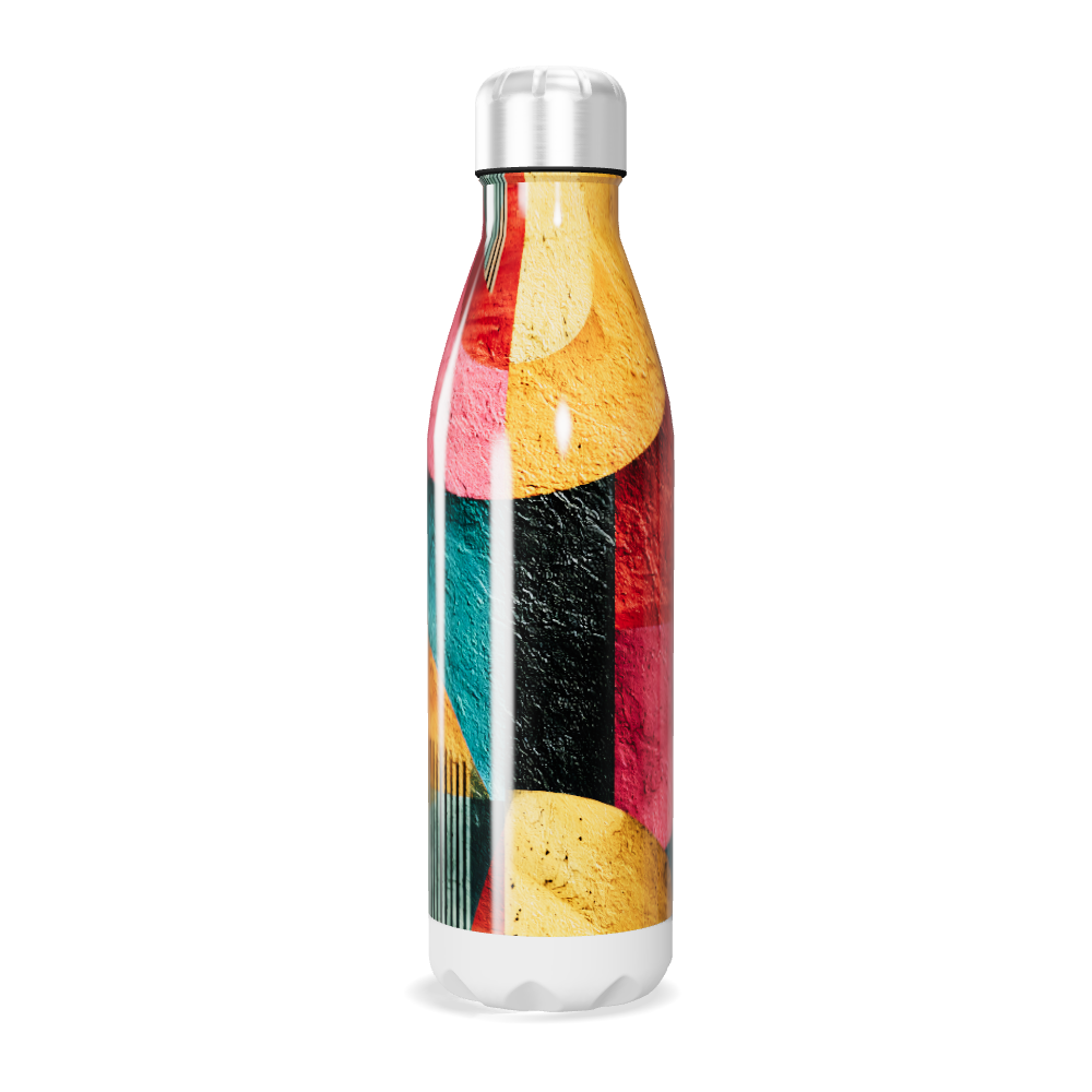 Garrafa Inox - Estampa Colorida Abstrata