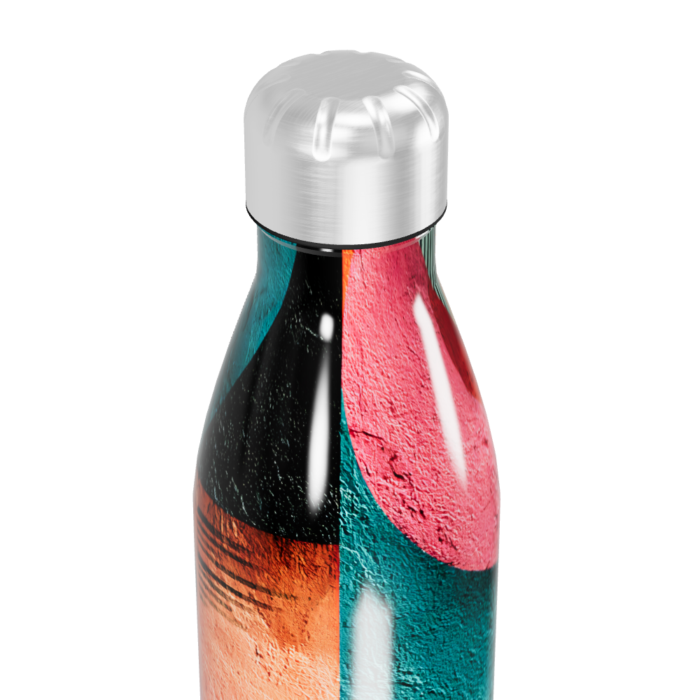 Garrafa Inox - Estampa Colorida Abstrata