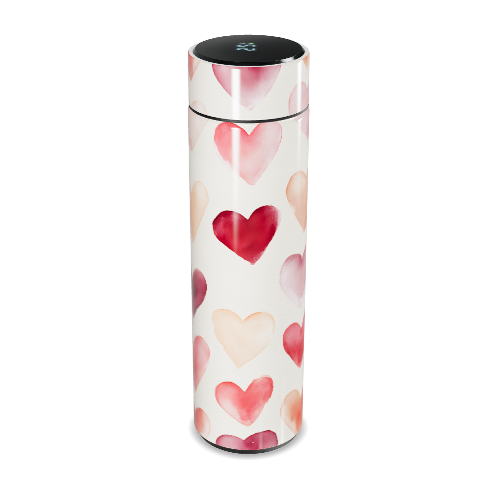 Garrafa Térmica Touch - Corações Coloridos