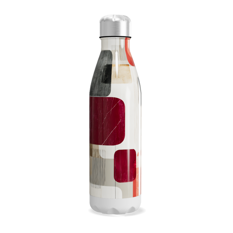 Garrafa Inox - Colorida com Estampa Abstrata