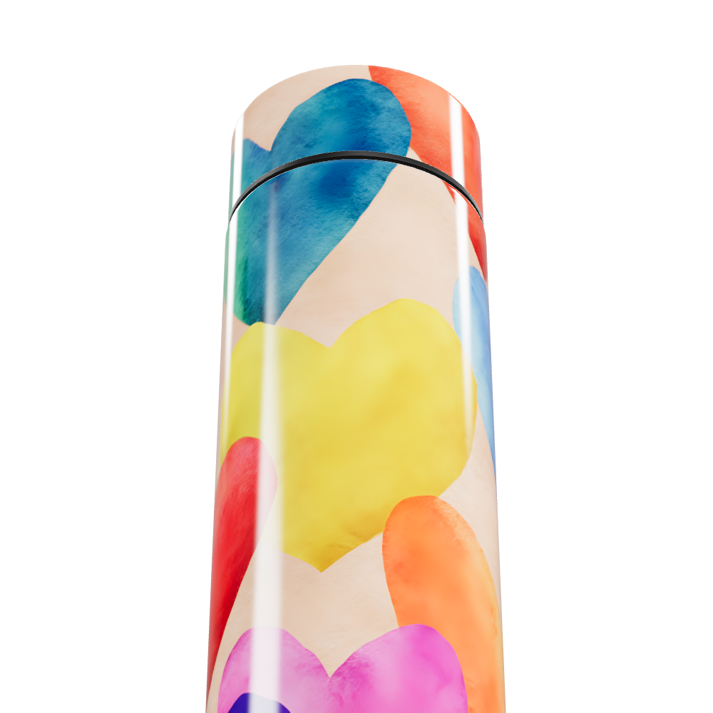 Garrafa Térmica Touch - Corações Coloridos