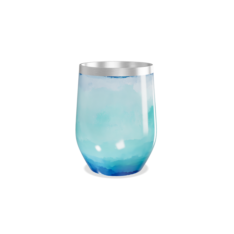 Copo Térmico Slim - Azul degrade aço inox