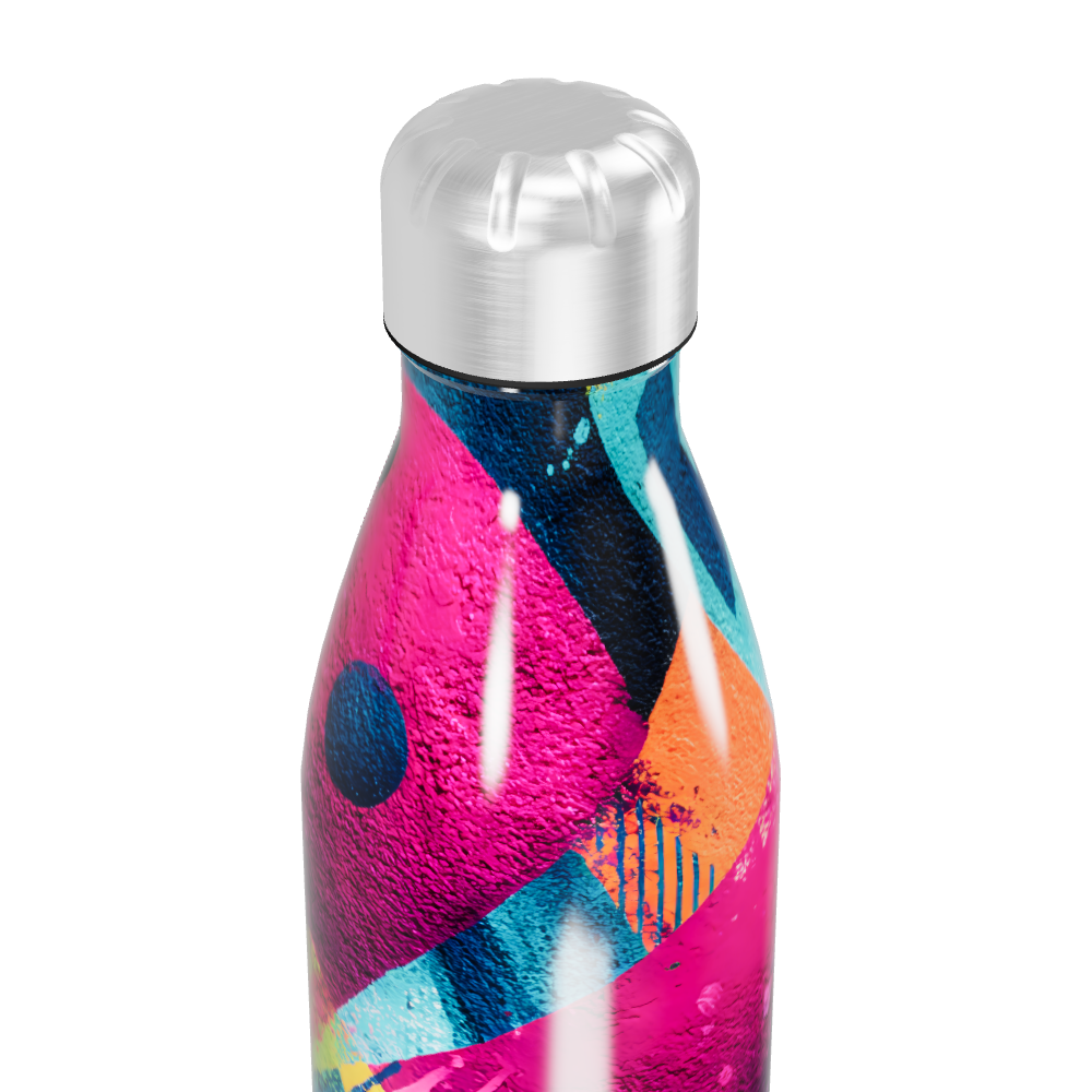 Garrafa Inox - Estampada Multicolorida