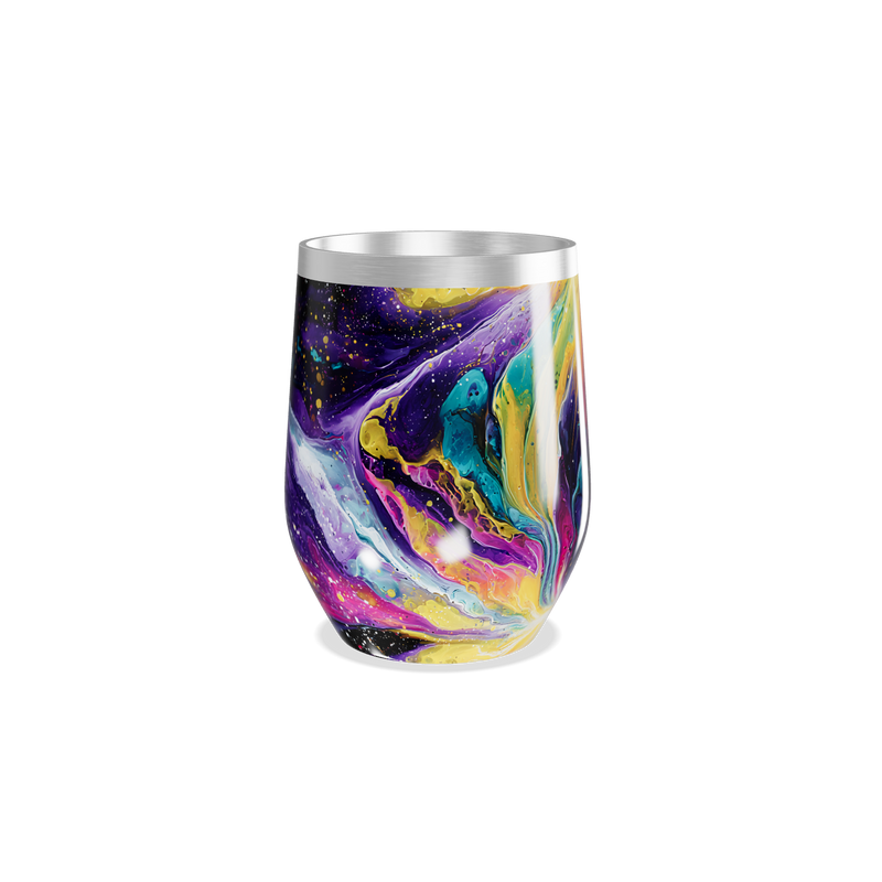Copo Térmico Slim - Design Galáxia Colorido
