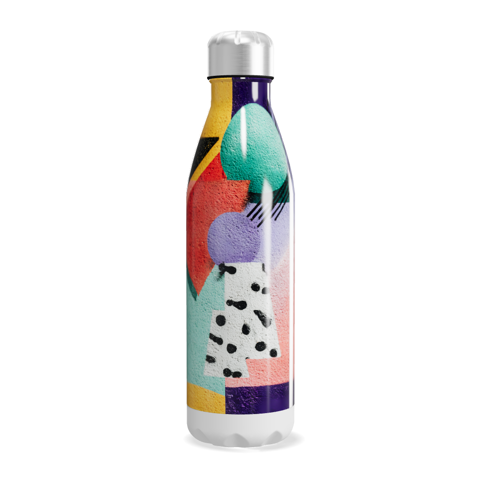 Garrafa Inox Colorida Estampada 500ml
