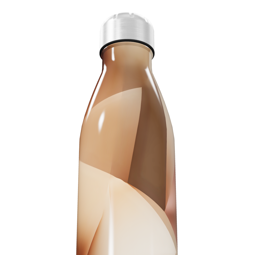 Garrafa Inox - Estampa Abstrata Bege