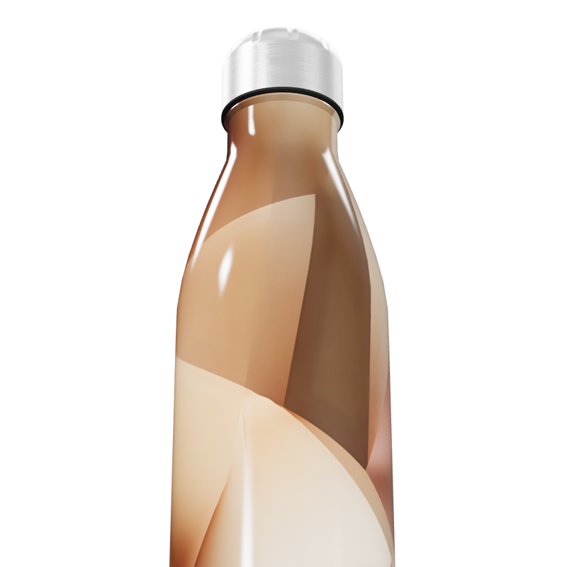Garrafa Inox - Estampa Abstrata Bege