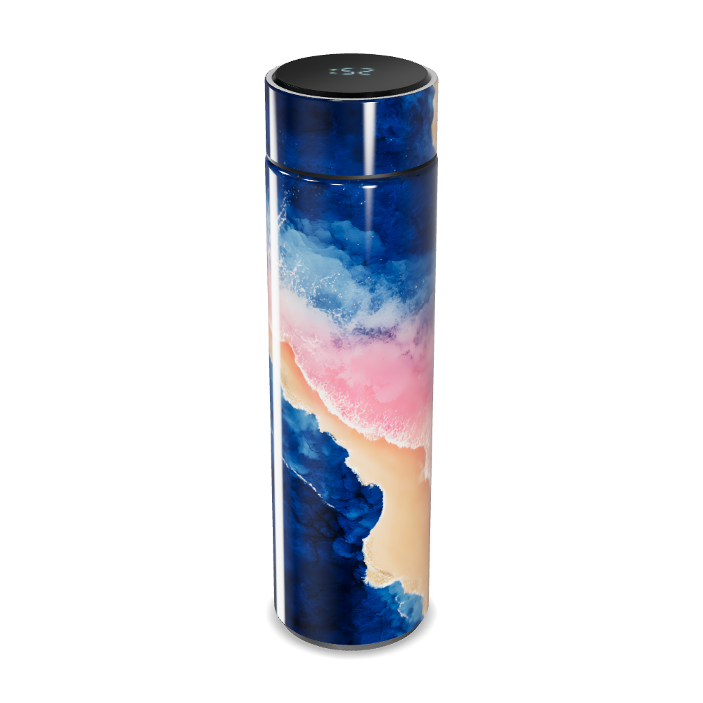Garrafa Térmica Touch - Estampa Mármore Colorida