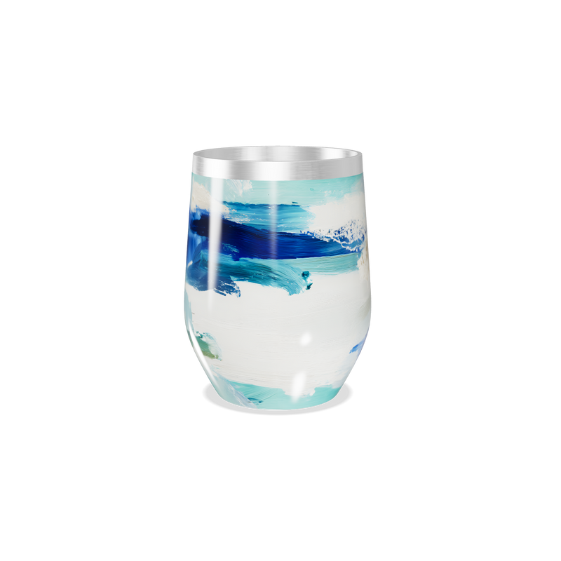 Copo Térmico Slim - Estampa Azul Artística