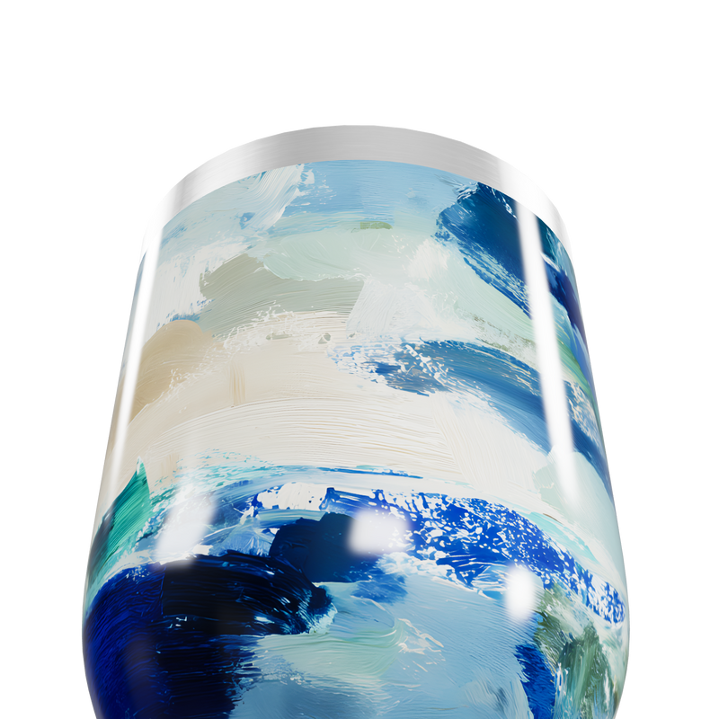 Copo Térmico Slim - Estampa Azul Artística