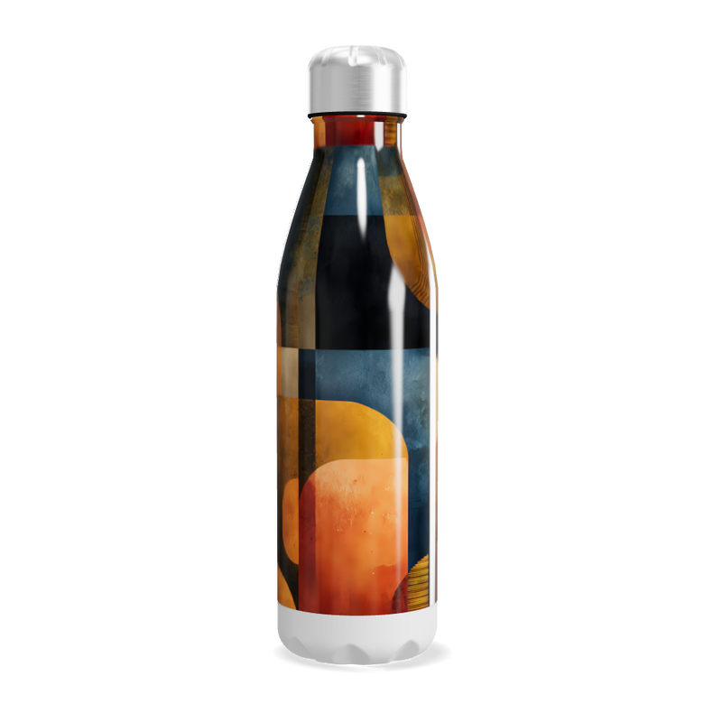 Garrafa Inox - Estampa Abstrata Multicolorida