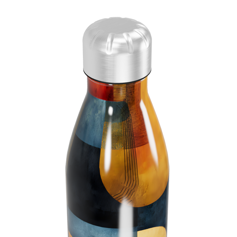 Garrafa Inox - Estampa Abstrata Multicolorida