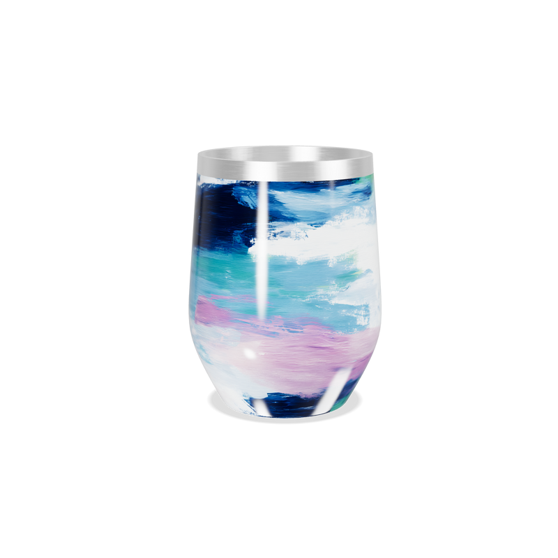 Copo Térmico Slim - Pintura Abstrata Colorida