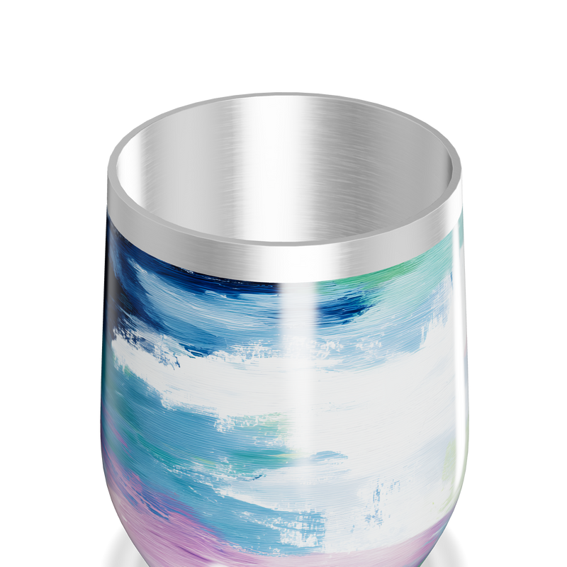 Copo Térmico Slim - Pintura Abstrata Colorida