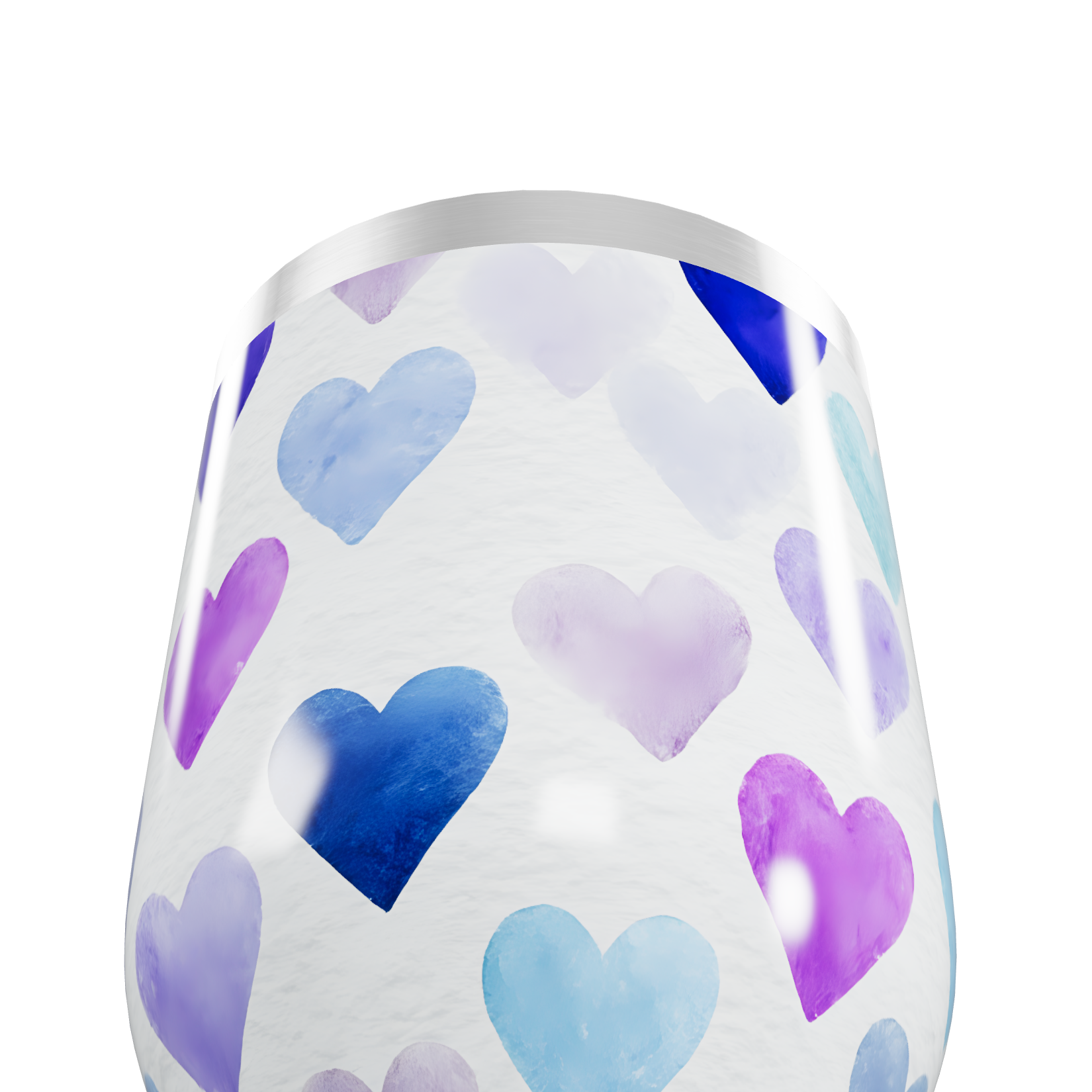 Copo Térmico Slim - Corações Coloridos