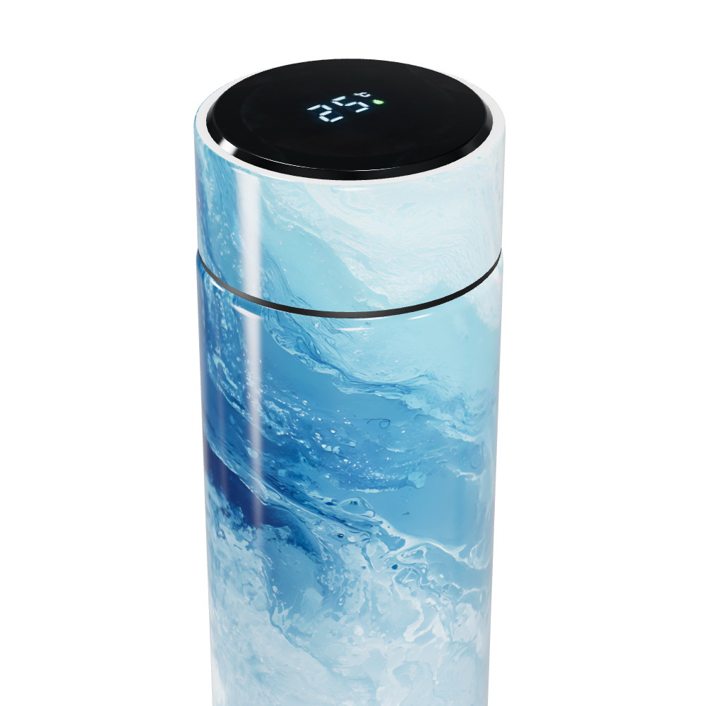 Garrafa Térmica Touch - Azul Marmorizada