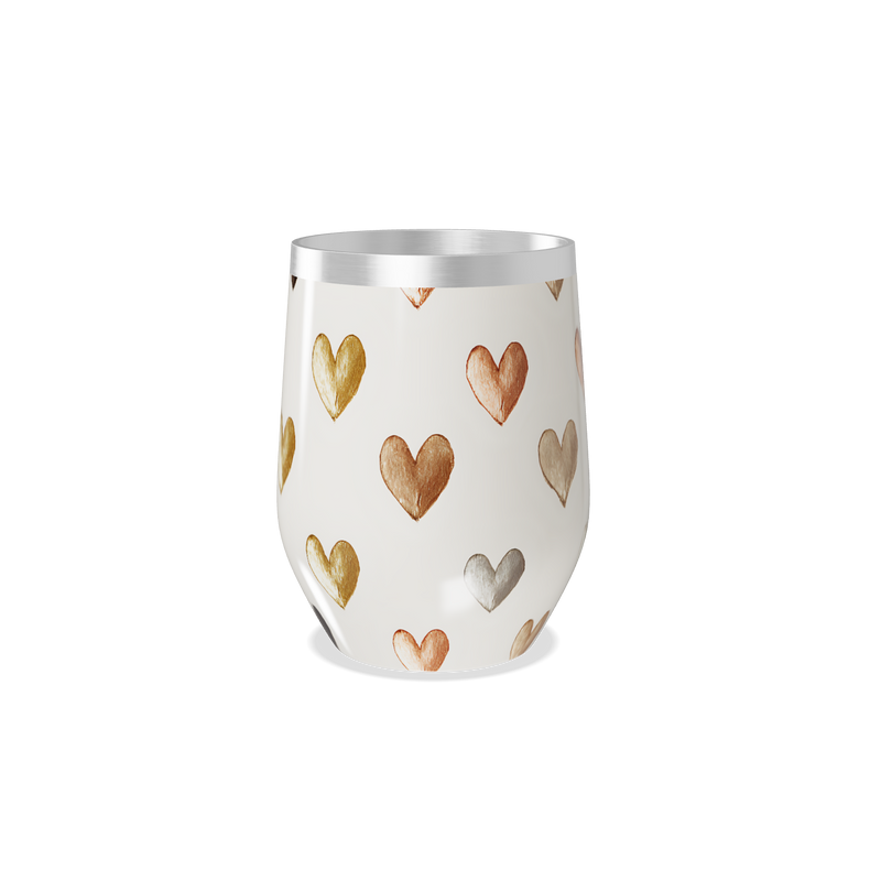 Copo Térmico Slim - Corações Metalizados