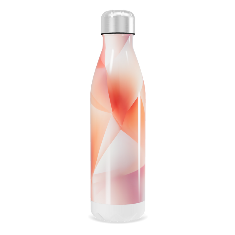 Garrafa Inox - Estampa Geométrica Laranja