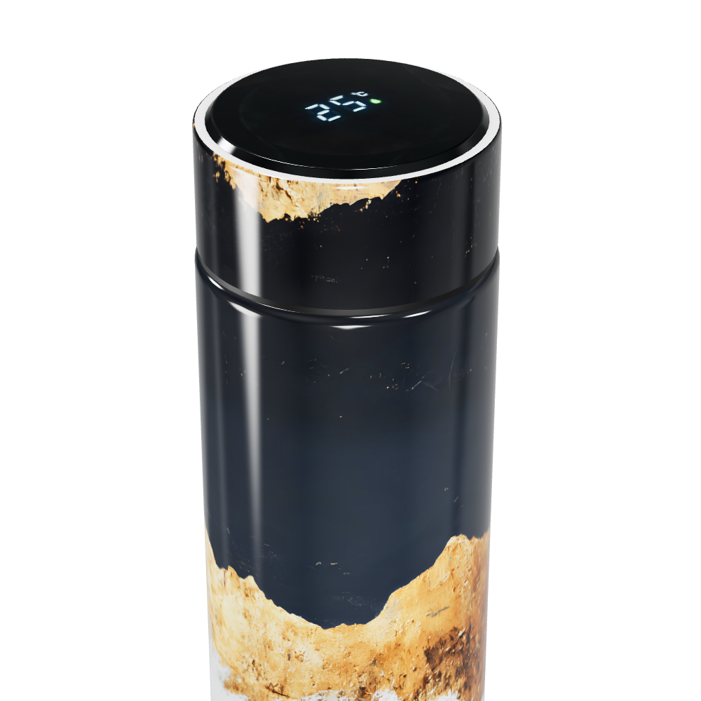 Garrafa Térmica Touch - Design Mármore Preto