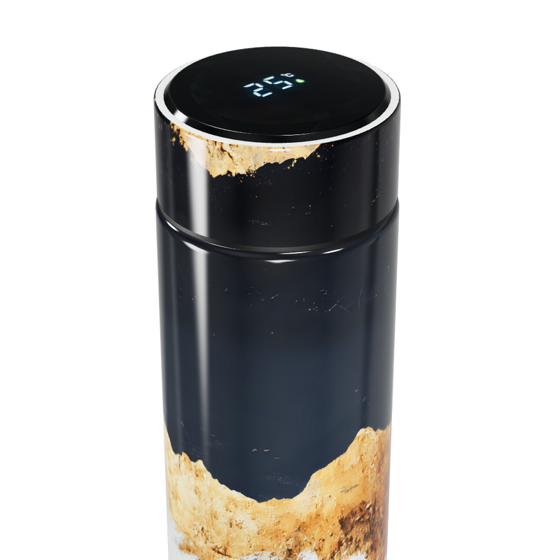 Garrafa Térmica Touch - Design Mármore Preto