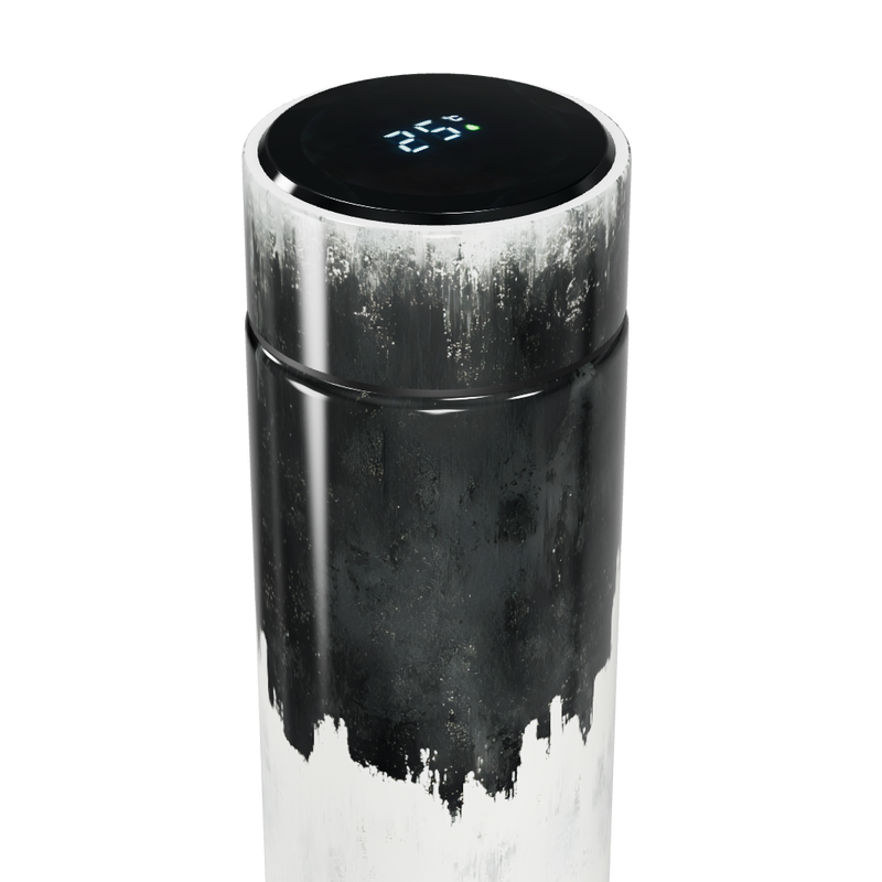 Garrafa Térmica Touch - Preto e Branco Digital