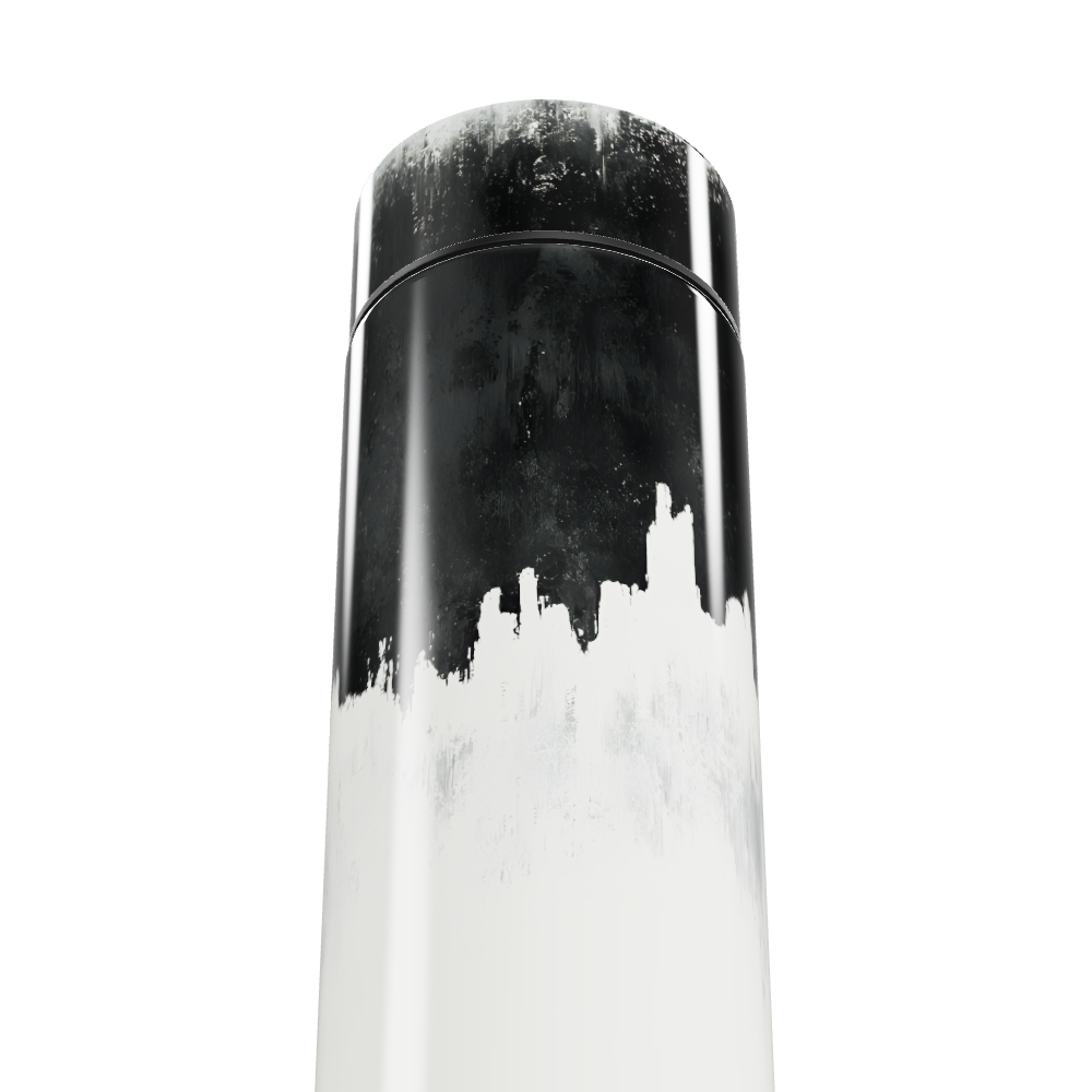 Garrafa Térmica Touch - Preto e Branco Digital