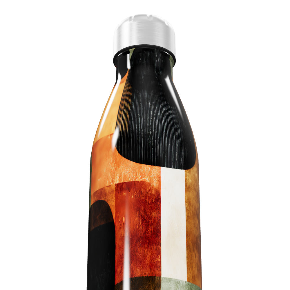 Garrafa Inox - Estampa Geométrica Colorida