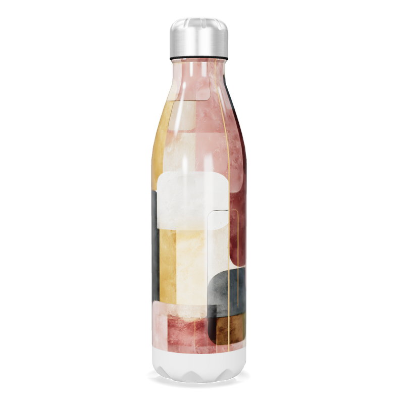 Garrafa Inox - Estampa Geométrica Colorida