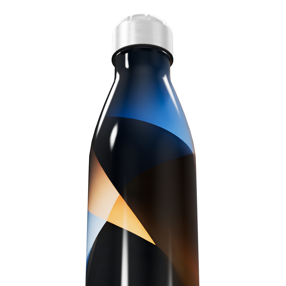 Garrafa Inox - Estampa Geométrica Colorida