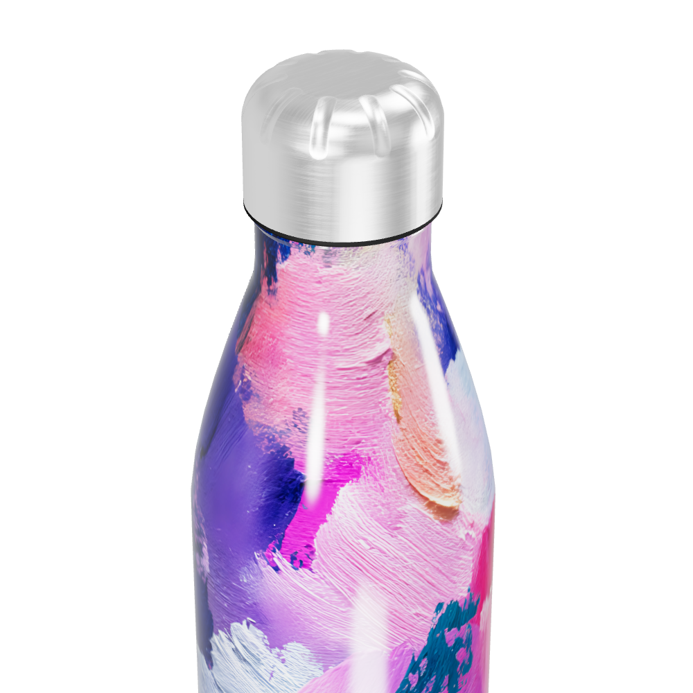 Garrafa Inox - Estampa Colorida Abstrata