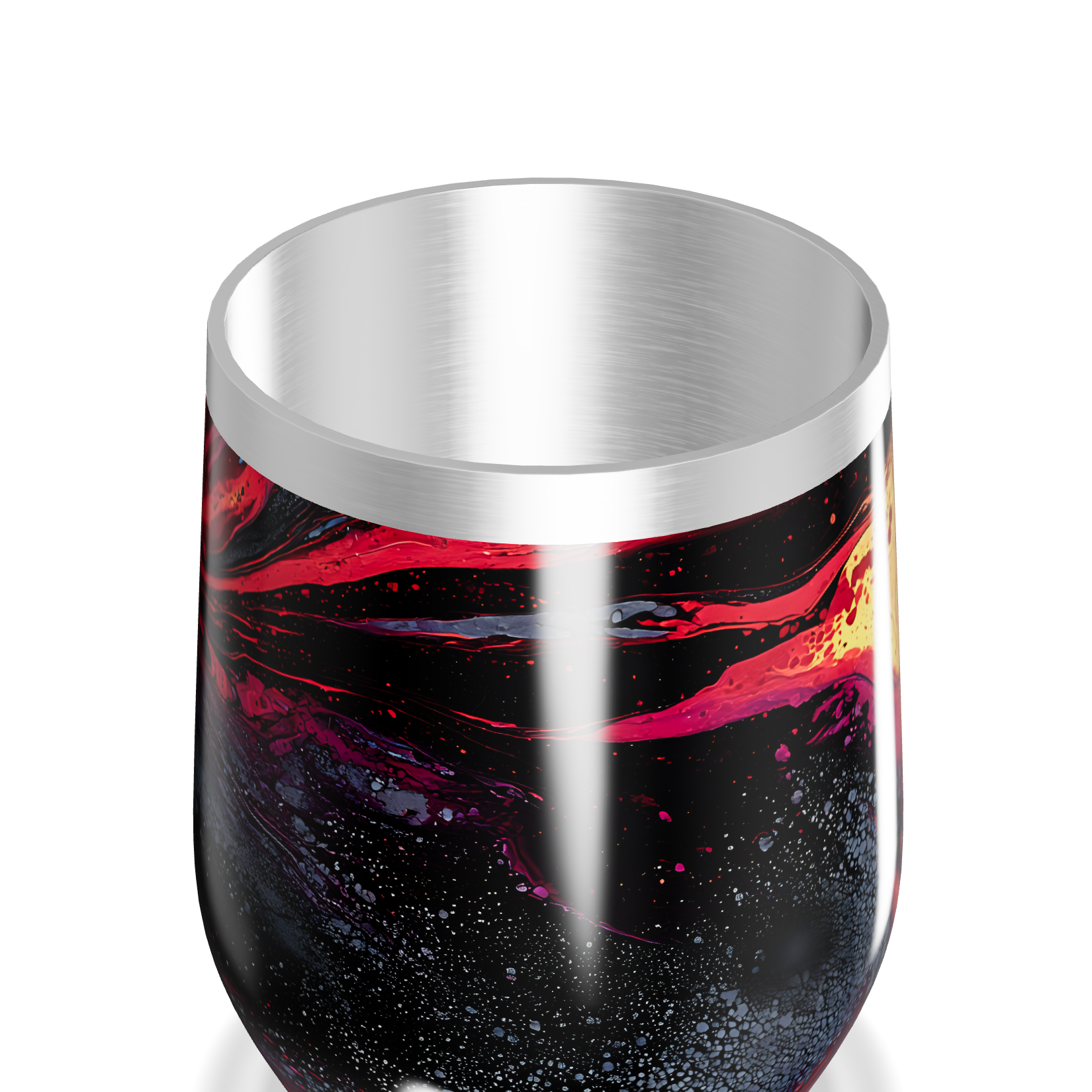 Copo Térmico Slim - Preto com Estampa Abstrata