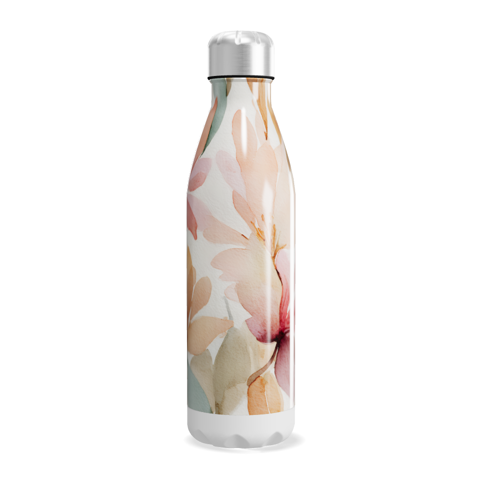 Garrafa Inox - Floral Branca 500ml