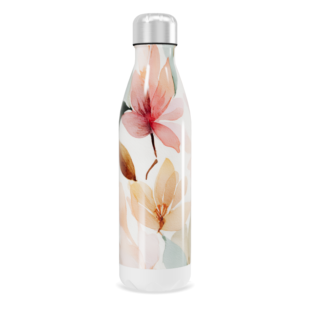 Garrafa Inox - Floral Branca 500ml