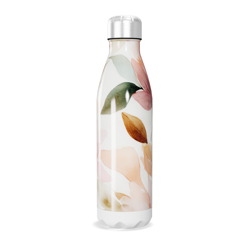 Garrafa Inox - Floral Branca 500ml