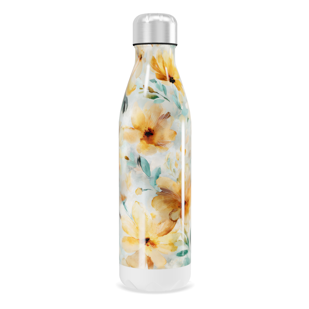 Garrafa Inox Flores - Estampa Floral Colorida