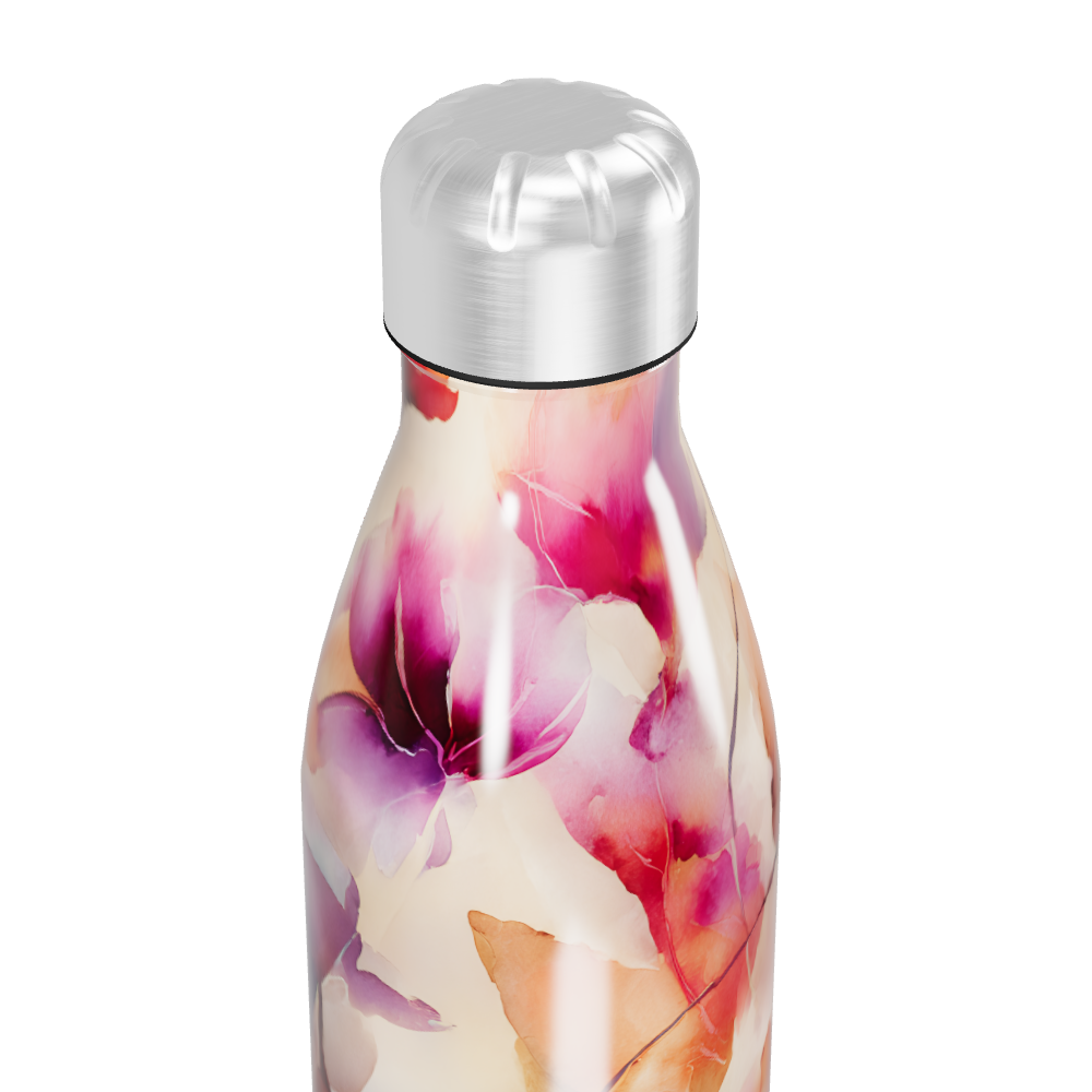Garrafa Inox - Estampa Floral Colorida